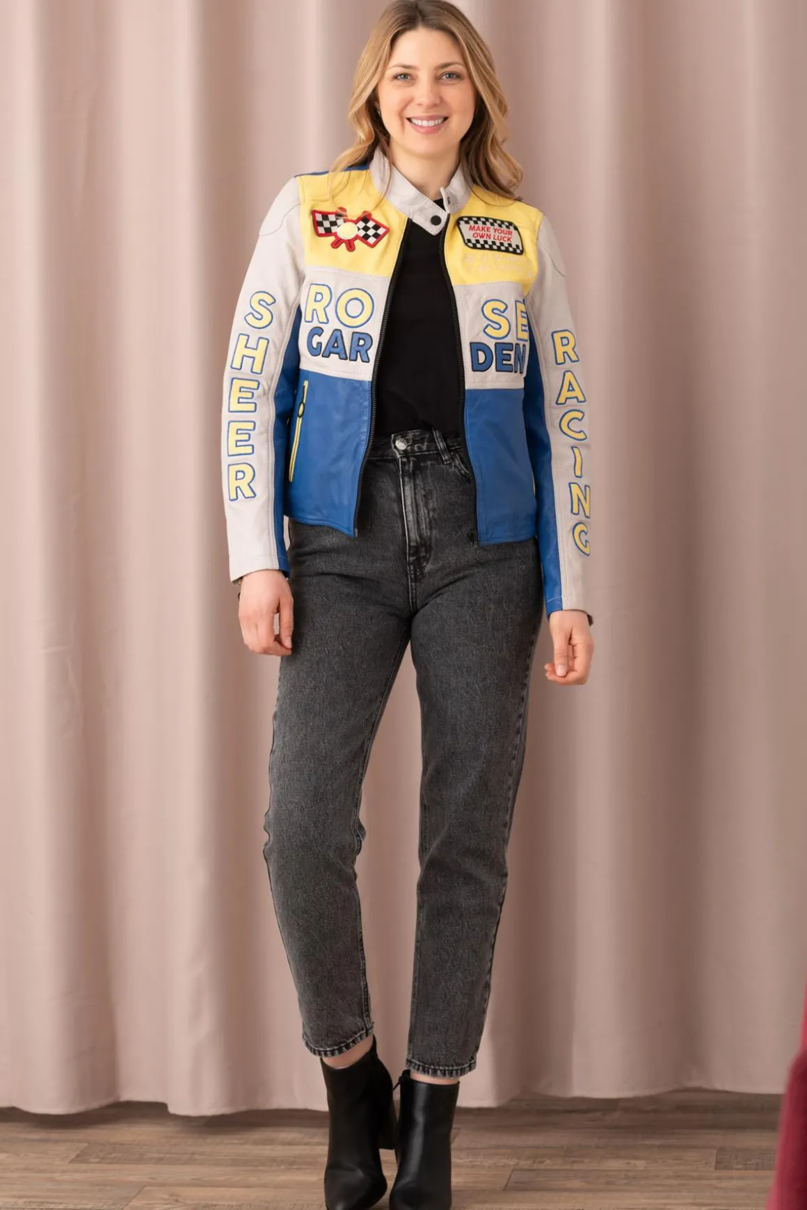 Blouson Femme Rose Garden Andersen Lamb Vita White