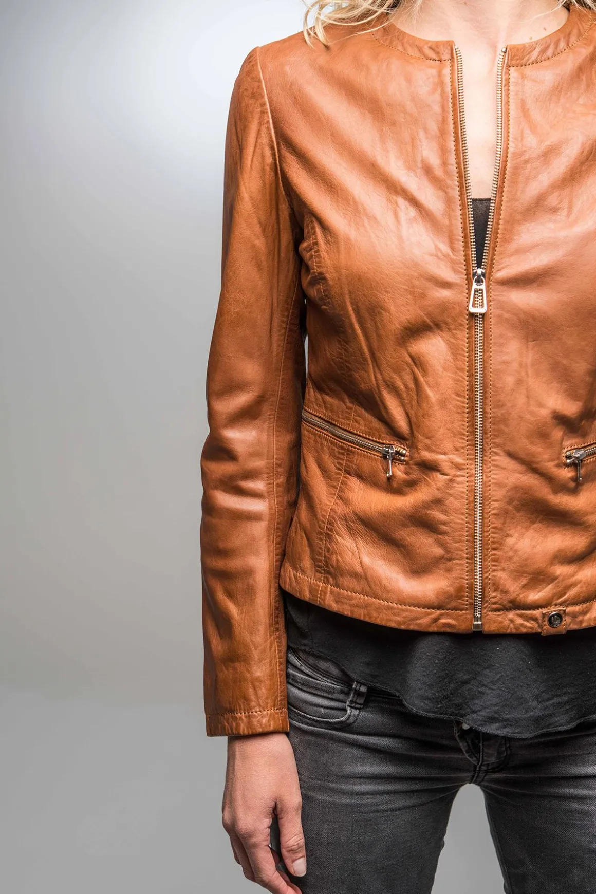 Blouson Femme Rose Garden Ethel Lamb Ruby Cognac