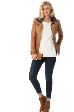 Blouson Femme Rose Garden Gemma Sheep Aosta Cognac Zz