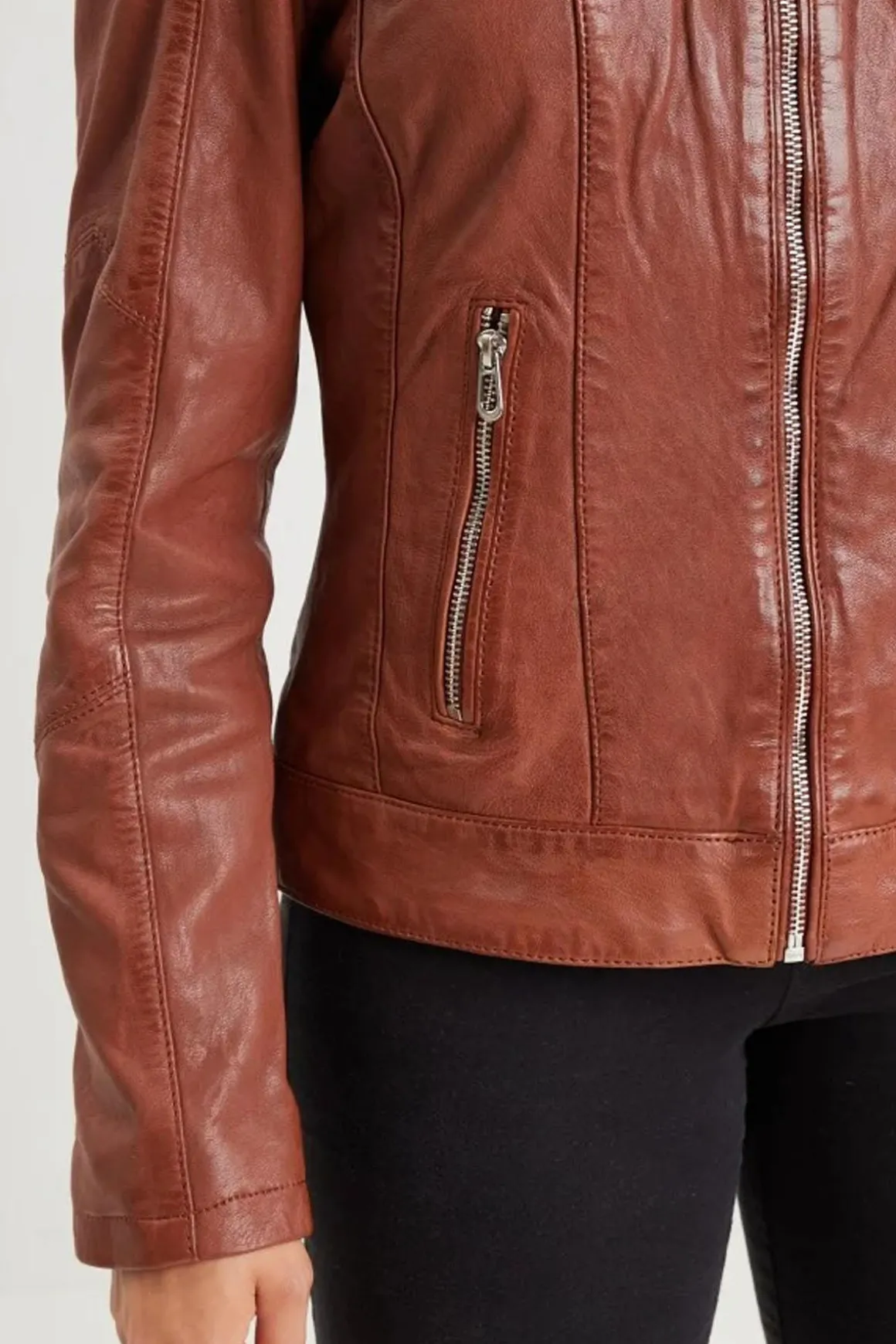 Blouson Femme Rose Garden Jodyta Lamb Vita Cognac