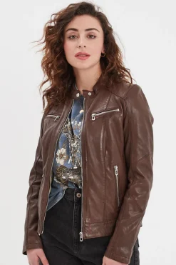 Blouson Femme Rose Garden Jolya Lamb Vita Bison