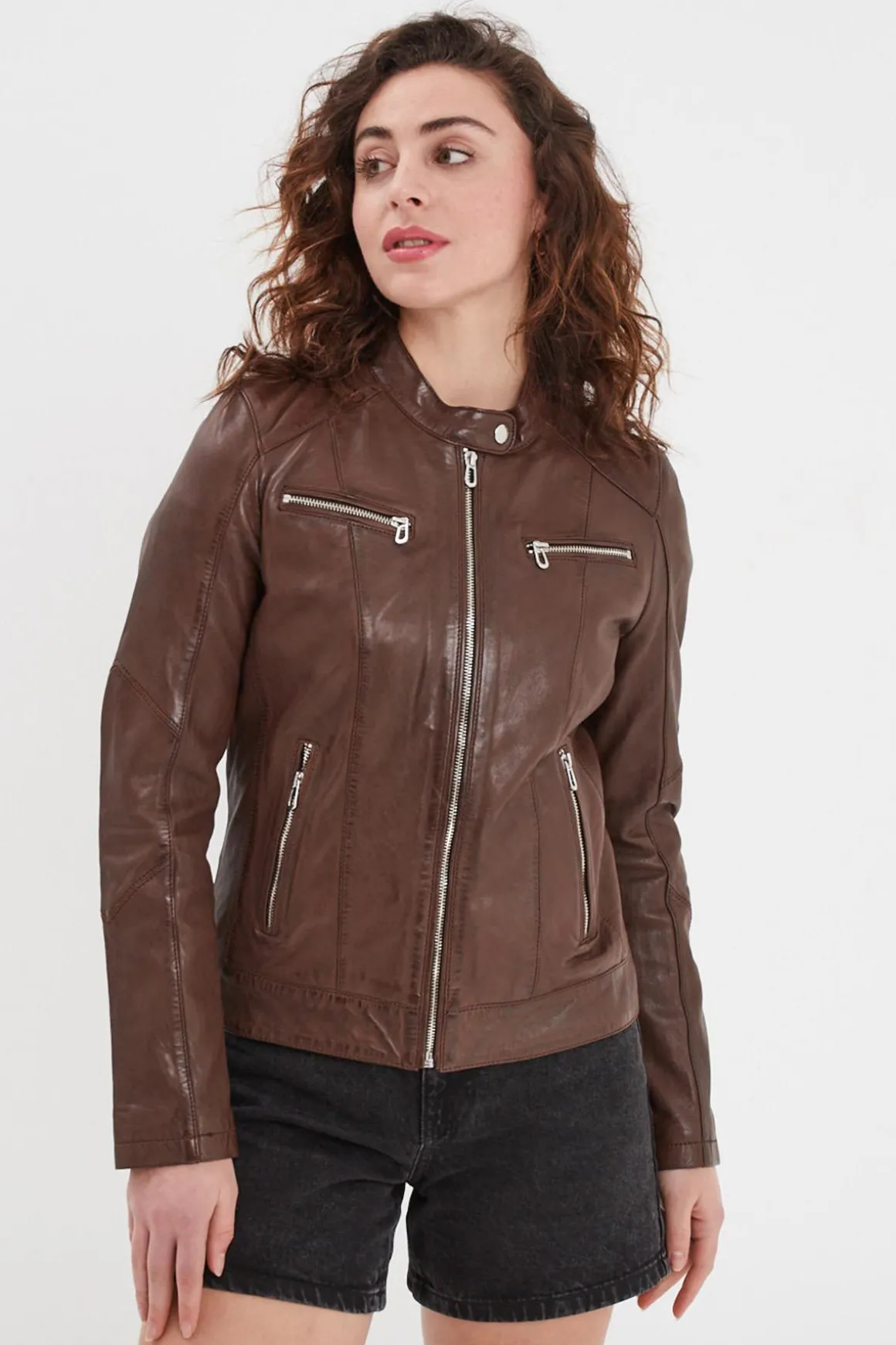 Blouson Femme Rose Garden Jolya Lamb Vita Bison