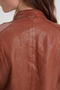 Blouson Femme Rose Garden Jolya Lamb Vita Cognac