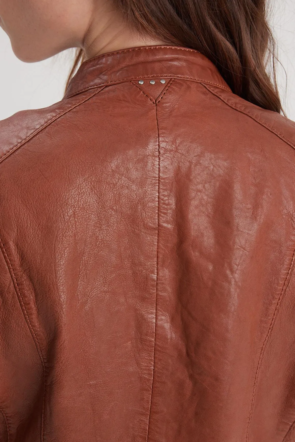 Blouson Femme Rose Garden Jolya Lamb Vita Cognac