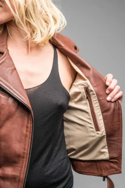 Blouson Femme Rose Garden Laurie Lamb Castel Dark Cognac Zz