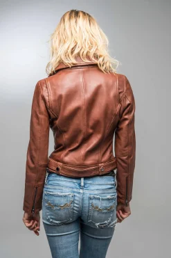 Blouson Femme Rose Garden Laurie Lamb Castel Dark Cognac Zz