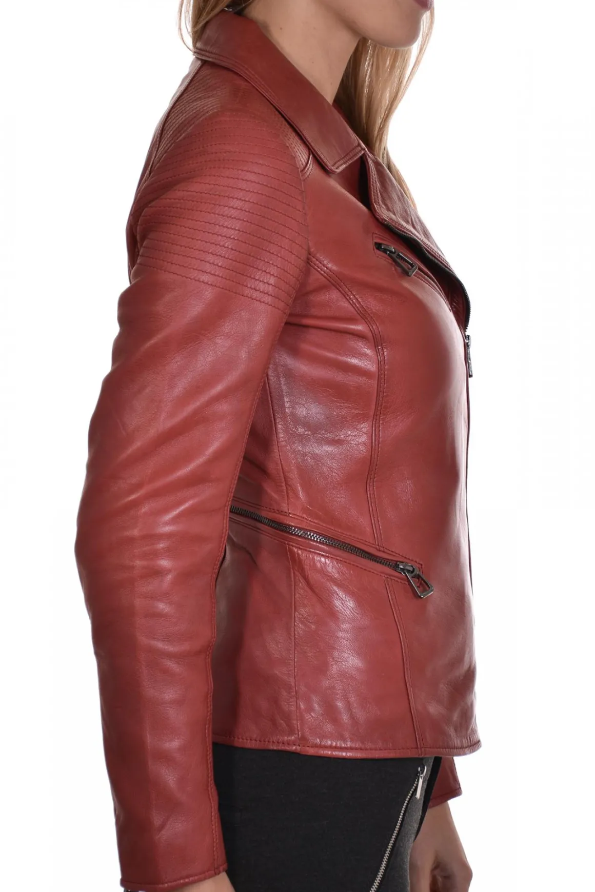 Blouson Femme Rose Garden Missouri Lamb Ruby Dark Red