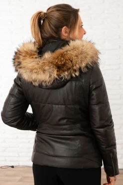 Blouson Femme Rose Garden Nagel Fur Brown
