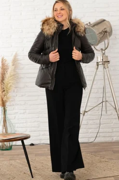 Blouson Femme Rose Garden Nagel Fur Brown