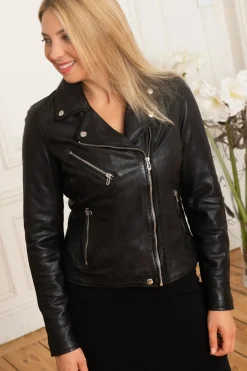 Blouson Femme Rose Garden Olympe Lamb Vita Black
