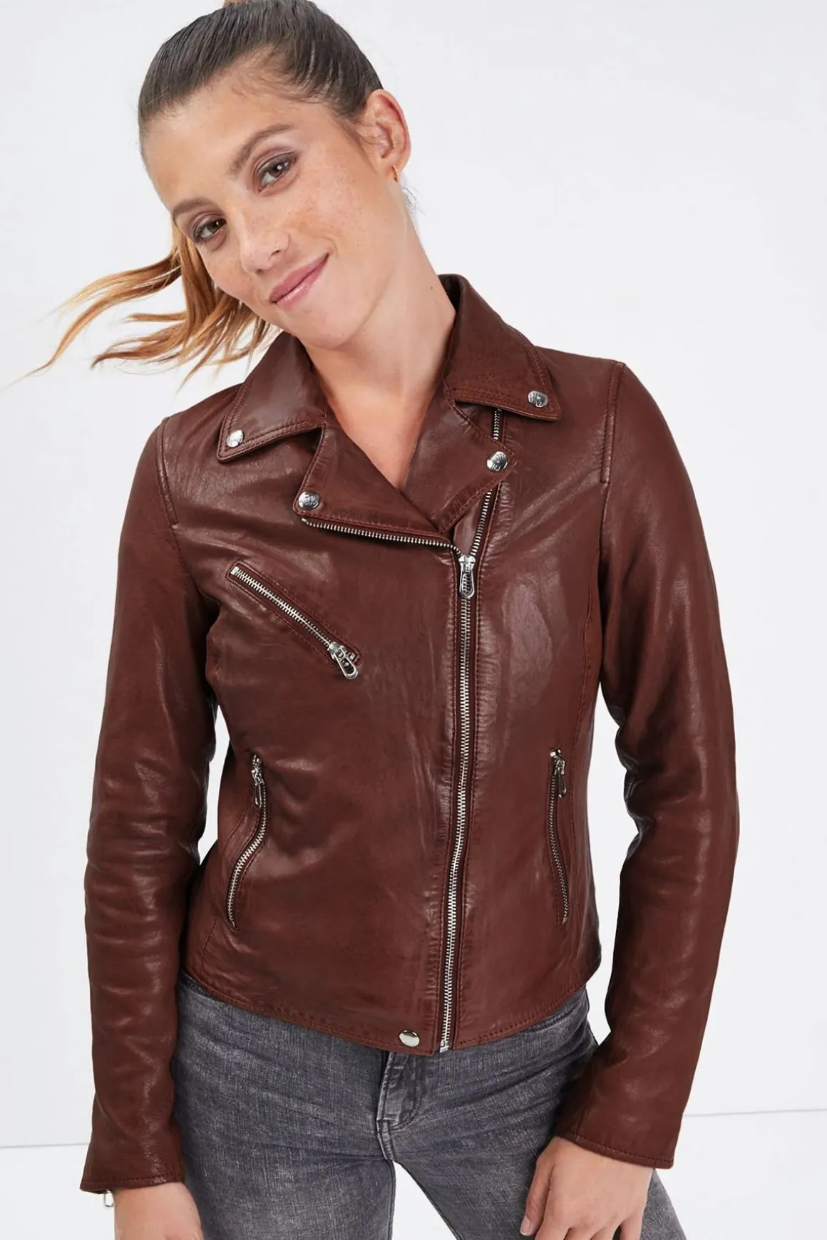 Blouson Femme Rose Garden Olympe Lamb Vita Bison