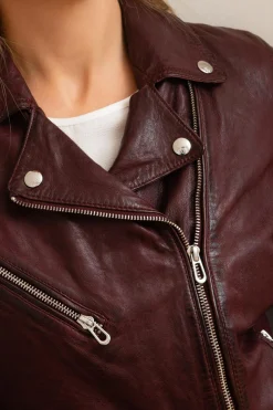 Blouson Femme Rose Garden Olympe Lamb Vita Burgandy