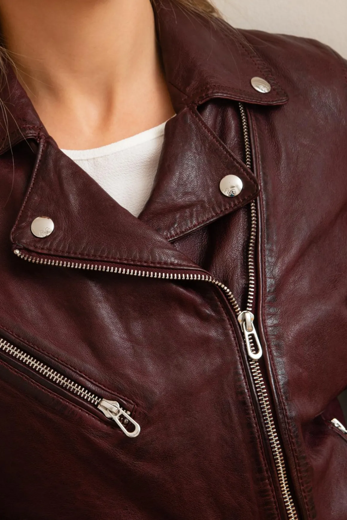 Blouson Femme Rose Garden Olympe Lamb Vita Burgandy