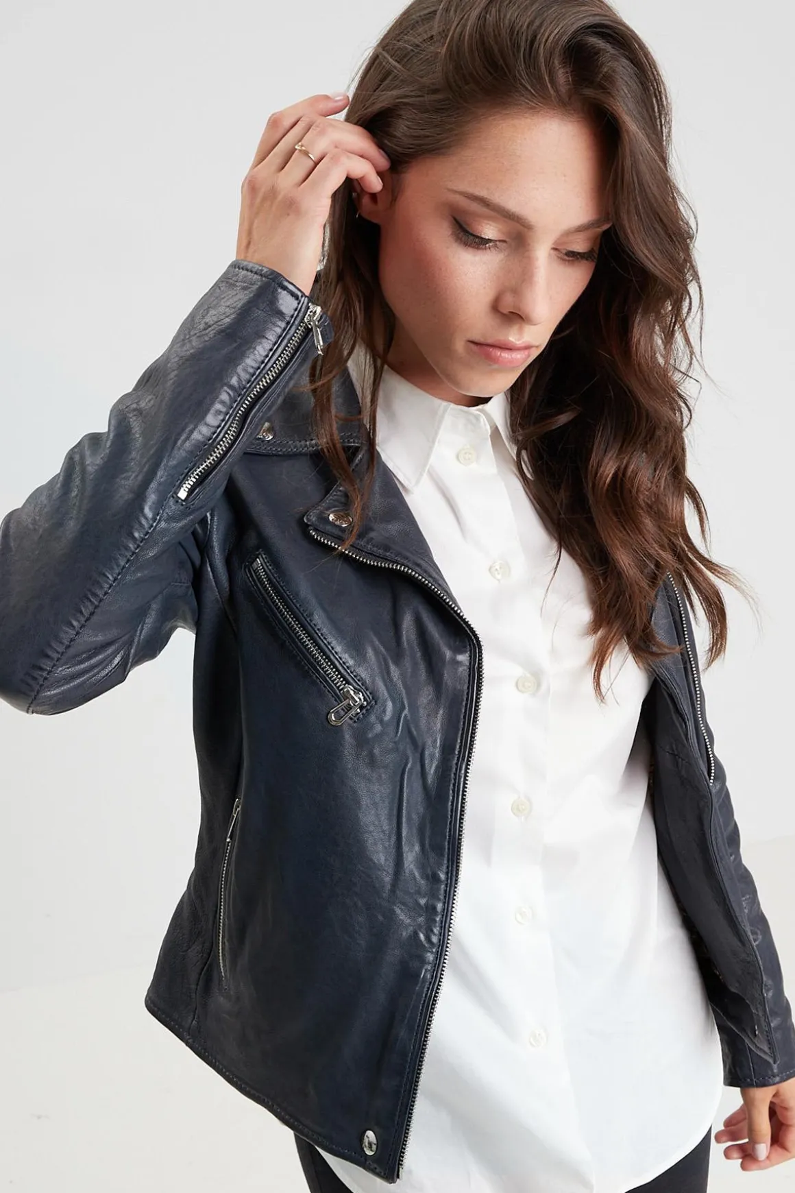 Blouson Femme Rose Garden Olympe Lamb Vita Navy