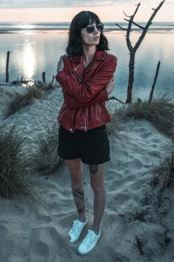 Blouson Femme Rose Garden Olympe Lamb Vita Red Chili