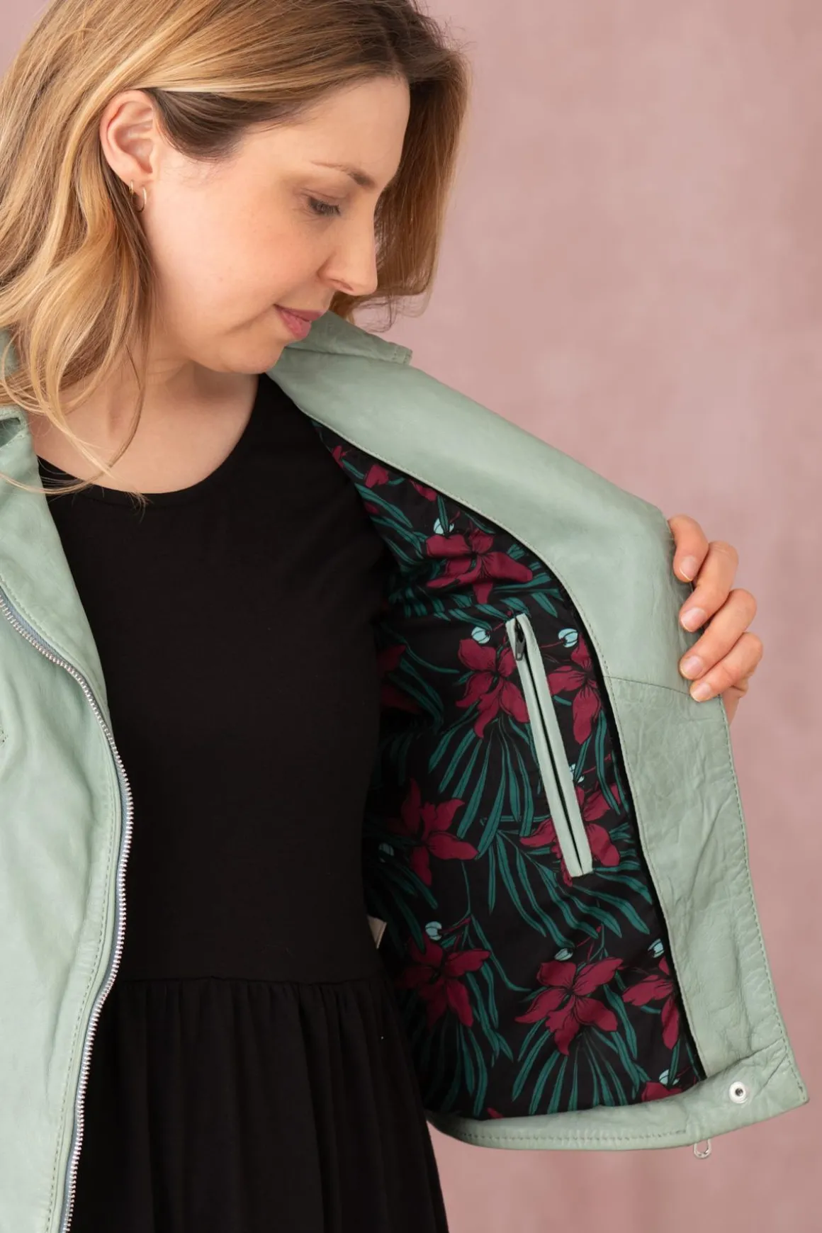 Blouson Femme Rose Garden Olympe Lamb Vita Jade
