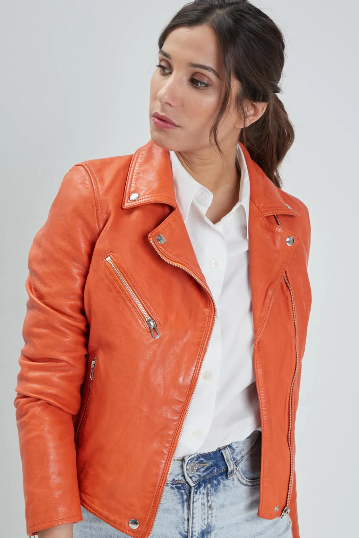 Blouson Femme Rose Garden Olympe Lamb Vita Orange