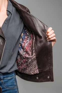 Blouson Femme Rose Garden Panema Lamb Castel Brown Zz10