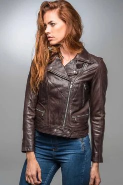 Blouson Femme Rose Garden Panema Lamb Castel Brown Zz10