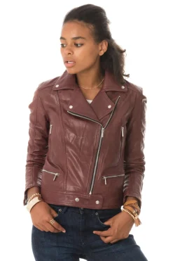 Blouson Femme Rose Garden Panema Lamb Castel Burgundy Zz10