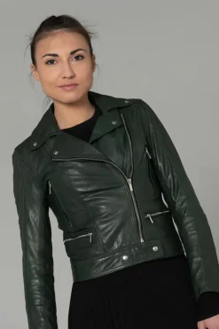 Blouson Femme Rose Garden Panema Lamb Castel Dark Green Zz10