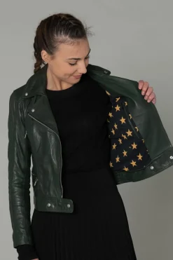 Blouson Femme Rose Garden Panema Lamb Castel Dark Green Zz10