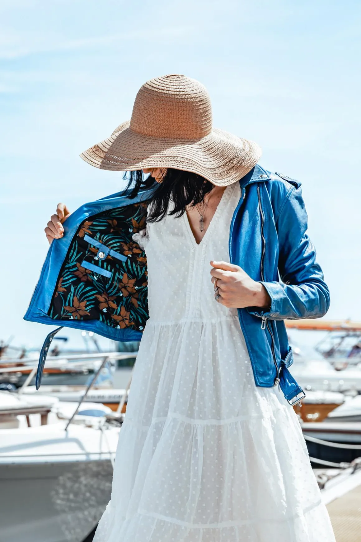 Blouson Femme Rose Garden Paula Lamb Vita Blue Water