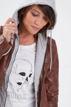 Blouson Femme Rose Garden Silene Hood Sheep Aosta Bison