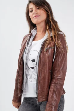 Blouson Femme Rose Garden Silene Hood Sheep Aosta Bison