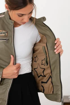 Blouson Femme Rose Garden Soline Lamb Vita Lichen