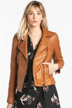 Blouson Femme Rose Garden Tempa Lamb Ruby Cognac