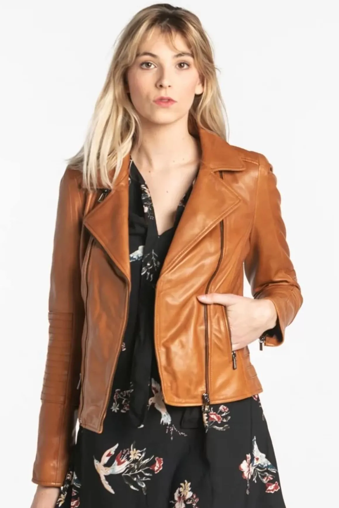 Blouson Femme Rose Garden Tempa Lamb Ruby Cognac