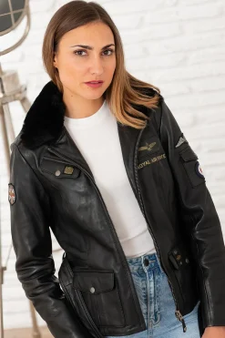 Blouson Femme Royal Air Force Spitfire3 Noir