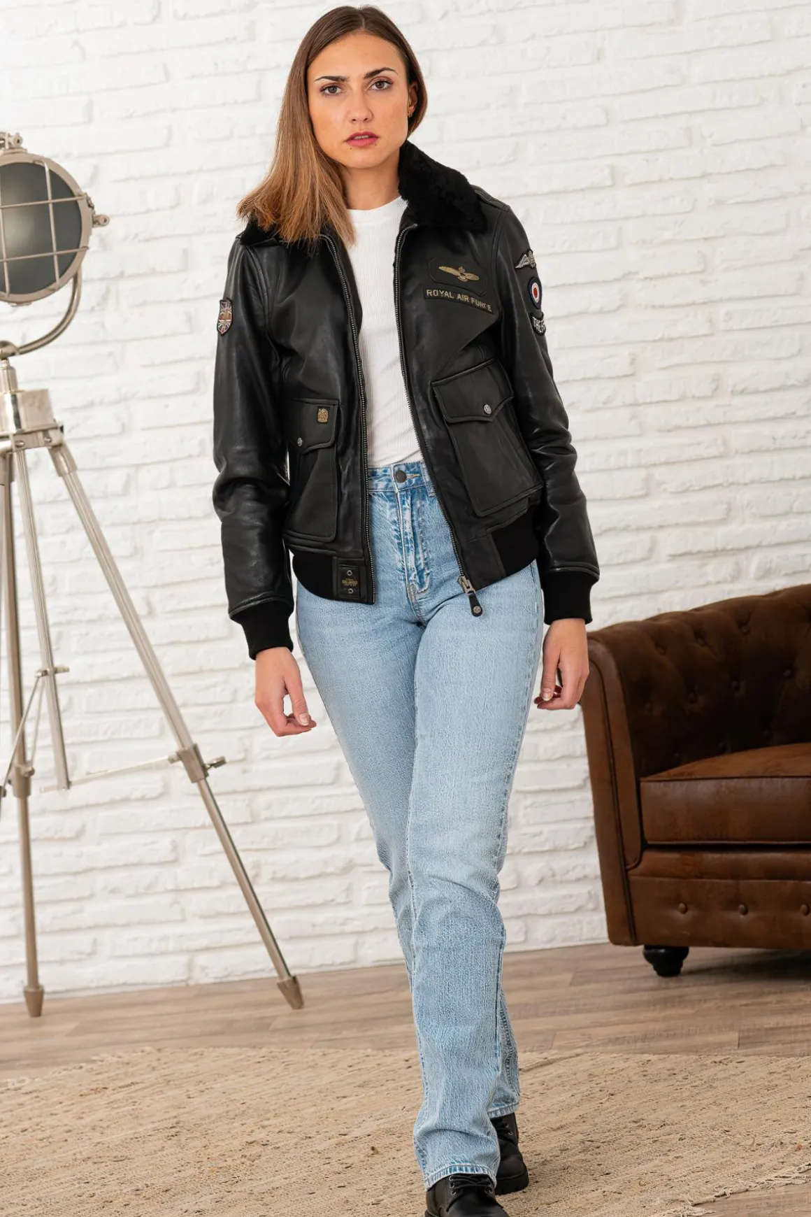 Blouson Femme Royal Air Force Molly Noir
