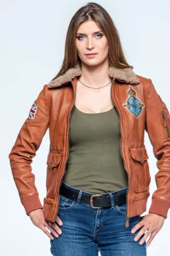 Blouson Femme Royal Air Force Blackbird Raf Havane