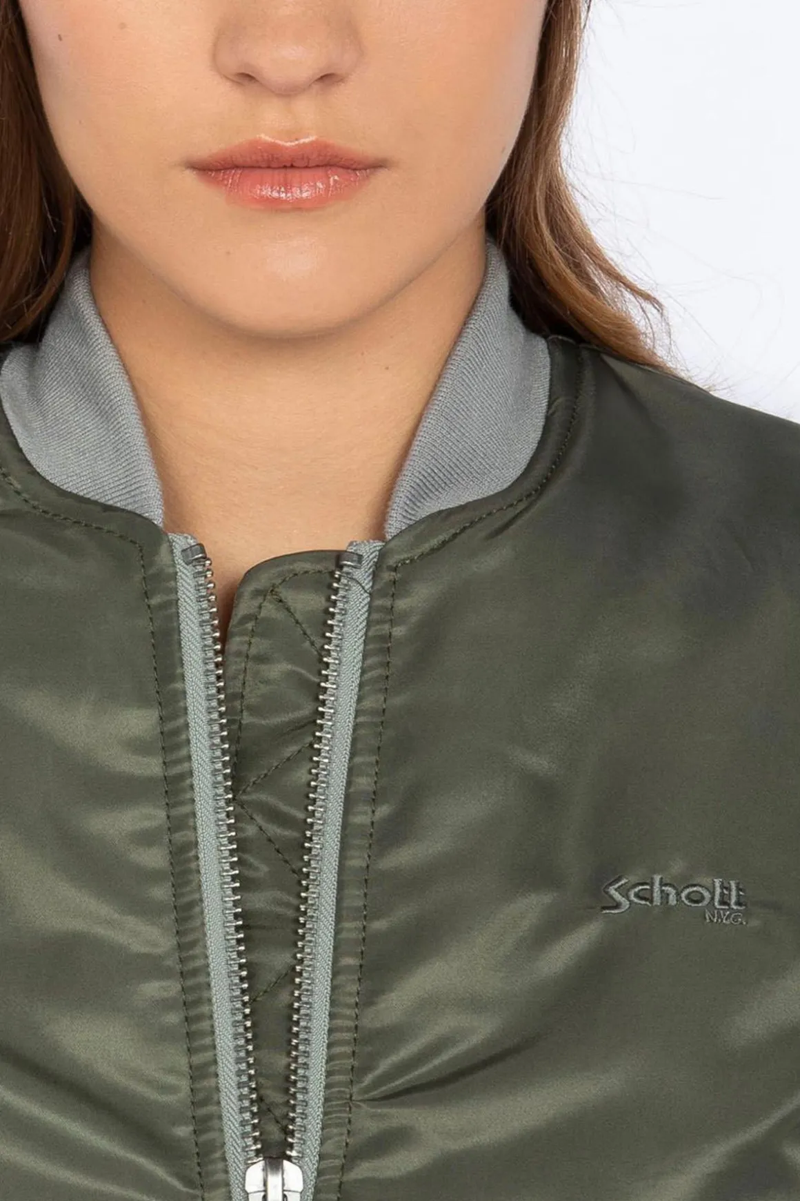 Blouson Femme Schott Airforcewrs Sage Kaki