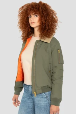 Blouson Femme Schott Airkraft2W Sage Beige