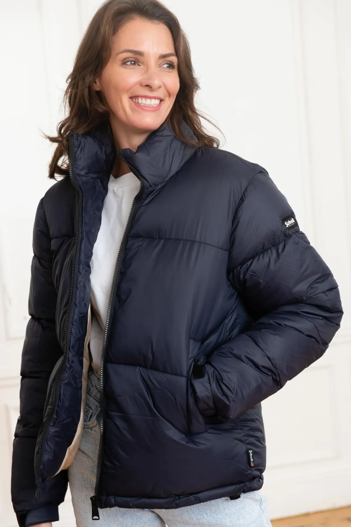 Blouson Femme Schott Belstarwrs Navy