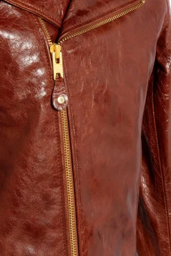 Blouson Femme Schott Lcwaxelle Brown