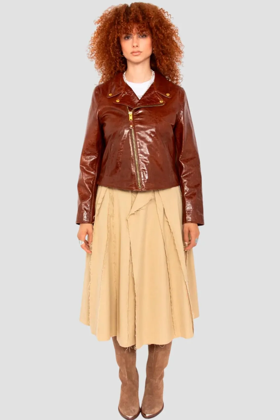Blouson Femme Schott Lcwaxelle Brown