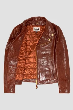 Blouson Femme Schott Lcwaxelle Brown