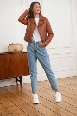 Blouson Femme Schott Lcw8614 Cognac