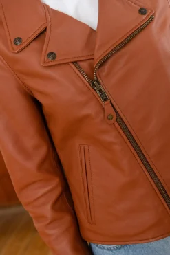 Blouson Femme Schott Lcw8614 Cognac