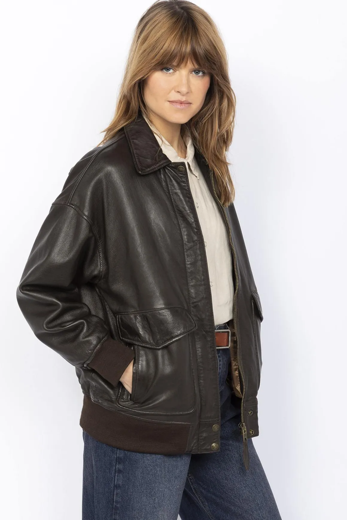 Blouson Femme Schott Lcwdaisy Brown