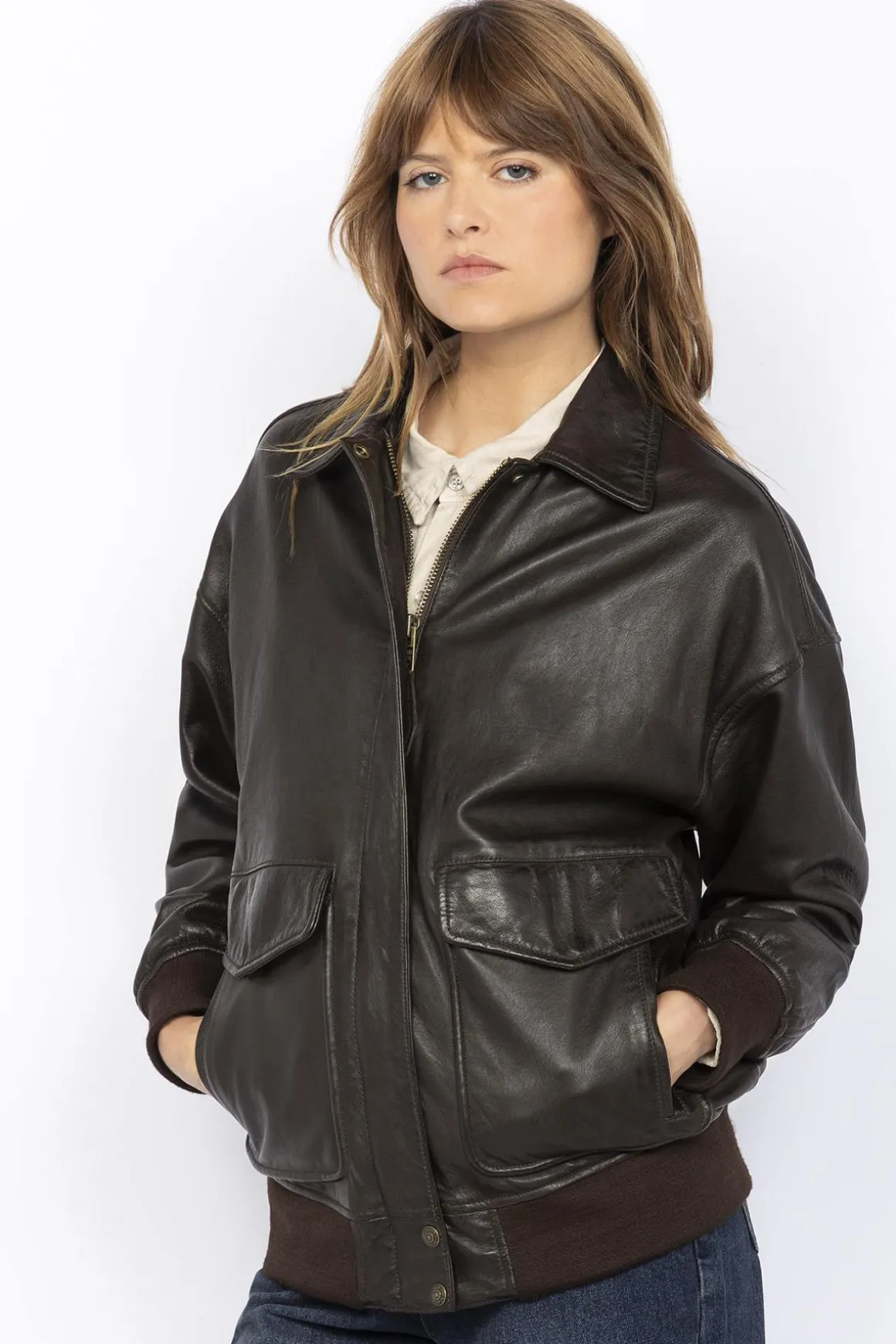 Blouson Femme Schott Lcwdaisy Brown