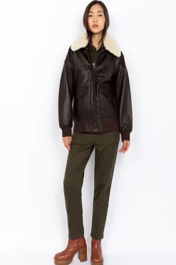 Blouson Femme Schott Lcwdaisy2 Brown