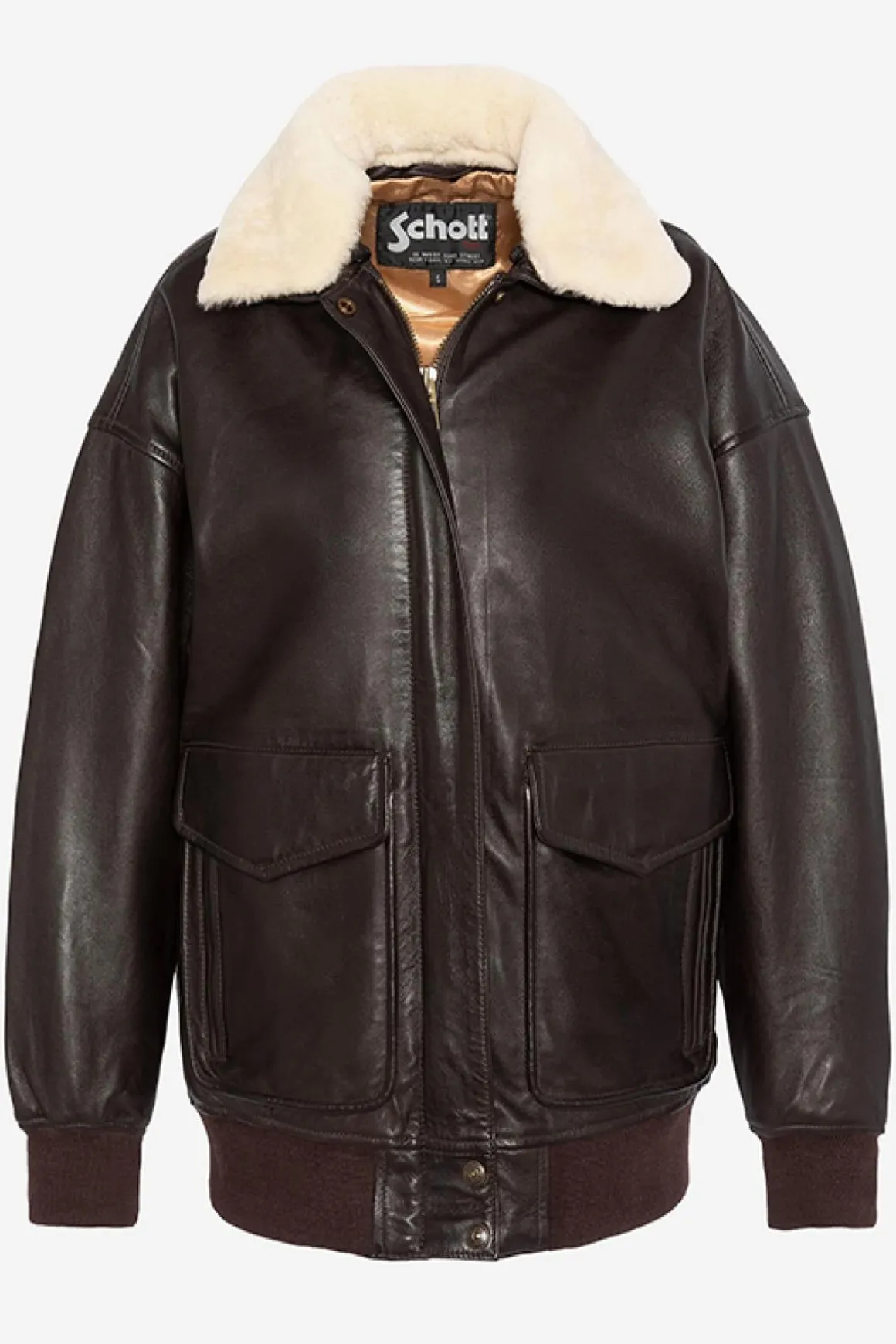 Blouson Femme Schott Lcwdaisy2 Brown