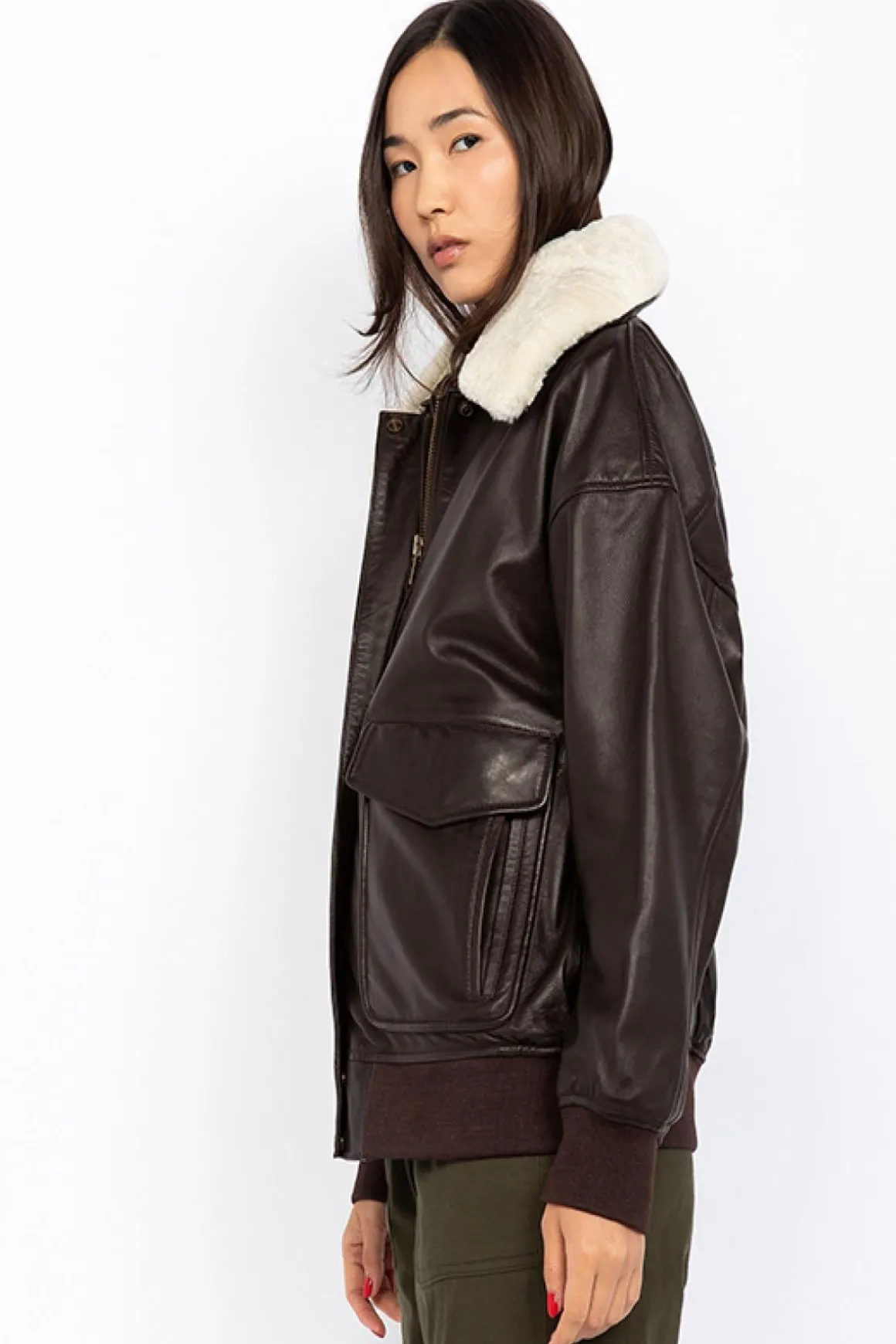 Blouson Femme Schott Lcwdaisy2 Brown