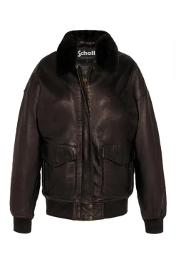 Blouson Femme Schott Lcw9185 Dark Brown