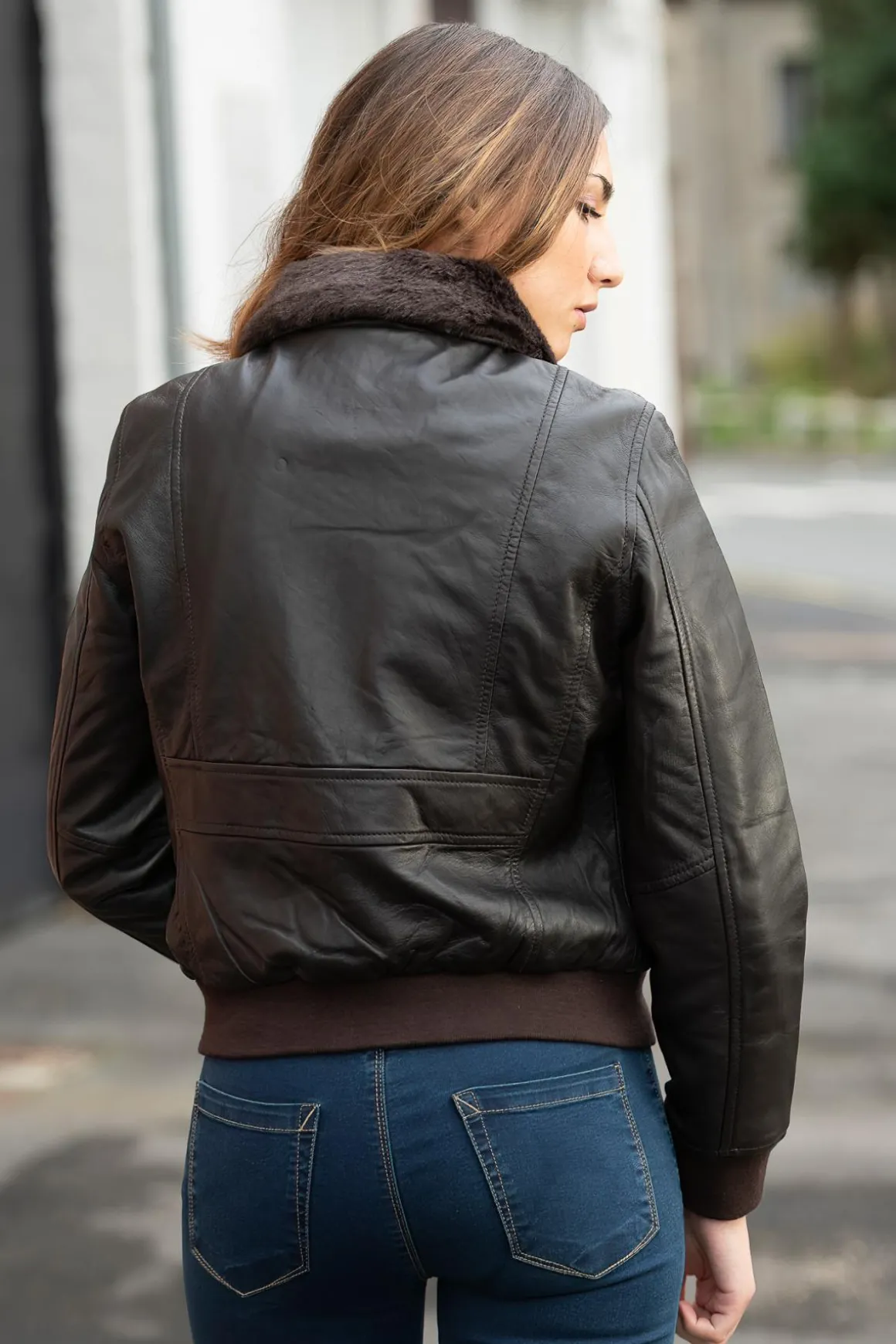 Blouson Femme Schott Lcw9185 Dark Brown